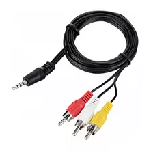 Cable Adaptador Rca Macho Por Estereo Auxiliar Macho 3x1 Av