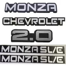 Kit Emblemas Monza Chevrolet 2.0 Plaq Monza Sle + Brinde Pg