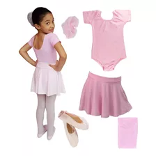 Balé Conjunto Kit Completo Roupa De Ballet 