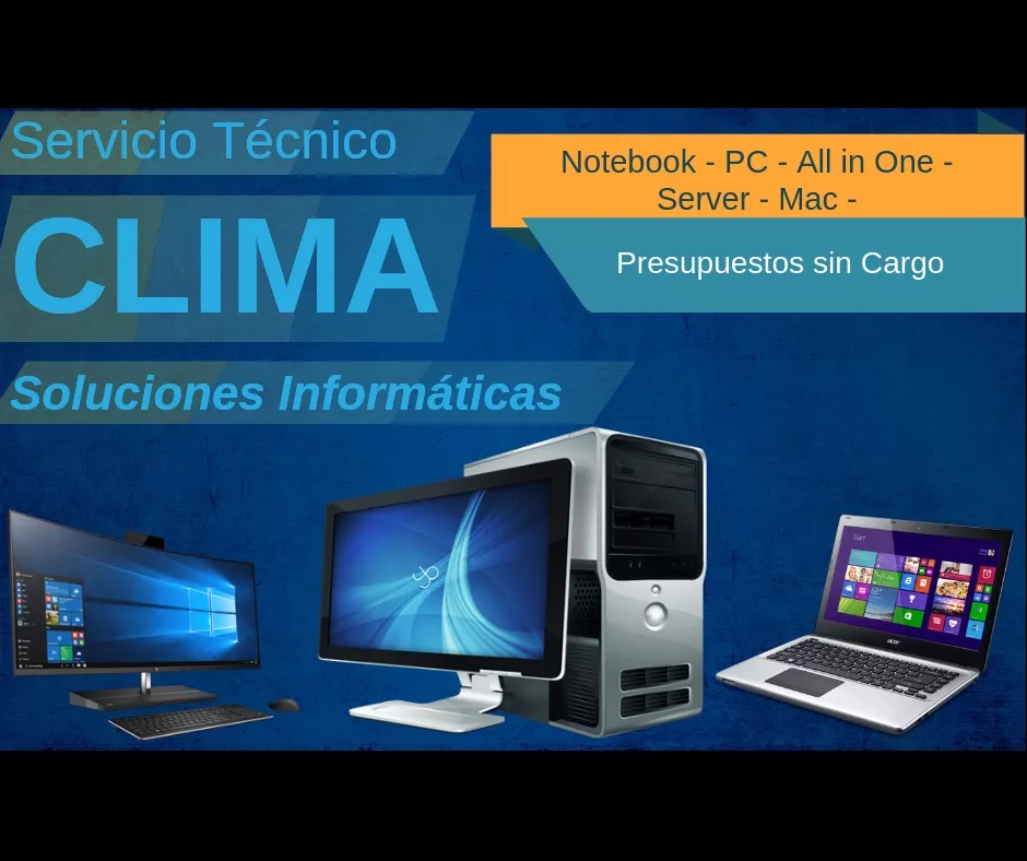 Servicio Tecnico Clima Informatica - Notebook All In One Pc