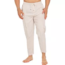 Pantalon Casual De Lino Moda Casual Hombre Fenix Fit Bd