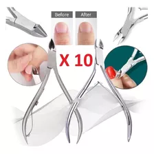 10 Alicate Corta Cuticulas Uñas Acero Inoxidable