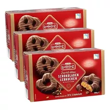 Kit 3 Pão De Mel Alemão Schokoladen Lebkuchen Caixa com 500g