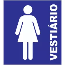 Placa De Sinalização | Vestiário Feminino | 18x20