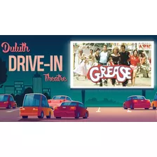 Poster Retrô - Drive-in - Grease - Art Decor 33 Cm X 48 Cm