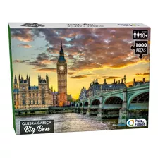 Quebra Cabeça Big Ben Londres Cartonado 1000 Peças 74x54 Cm