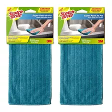 2 Super Pano De Pia 3m Scotch Brite Azul 29cm X 29cm