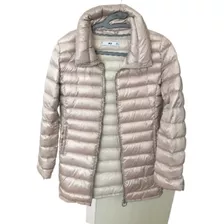 Campera Mng Mango Plumas Rosada Súper Liviana. (no Uniclo)