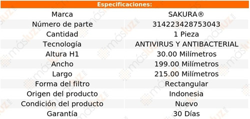 Filtro Aire Acondicionado Antivirus Qx56 8 Cil 5.6l 11/13 Foto 2