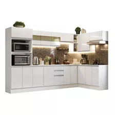 Cozinha Completa 100% Mdf Madesa Smart Modulada De Canto