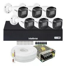 Kit Cftv Monitoramento 6 Cameras Intelbras 1130 1008c Sem Hd