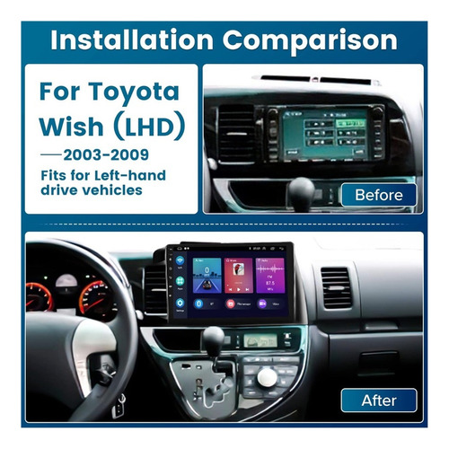 Estereo Toyota Wish 2003-2009 Android Carplay Gps 2g+32g Foto 2