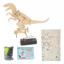 Juguete Robot Dinosaurio En Madera Y Armable Con Control