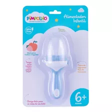 Alimentador Infantil Bebê De Silicone 6 Meses Pimpolho Cor Azul