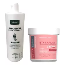 Btx Capilar Platinum + Shampoo Antirresíduo 1 For Beauty