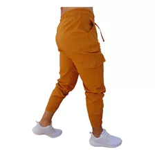 Pantalon Jogger Tipo Cargo Para Hombre Tela Stretch Gym 