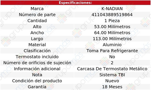 Toma Agua Aluminio 2 Pernos Parisienne V6 4.3l 85 Al 86 Foto 3