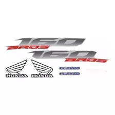 Jogo Kit Adesivos Honda Nxr Bros 160 2015 Preta - Lb10516