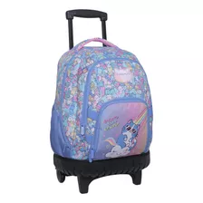 Mochila Ruedas Infantil New Kodiac Cutie Cat Lavanda Head