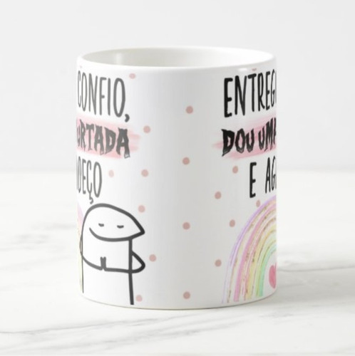 Caneca Flork Meme Boneco Palito Parou de Falar Comigo em Promoção