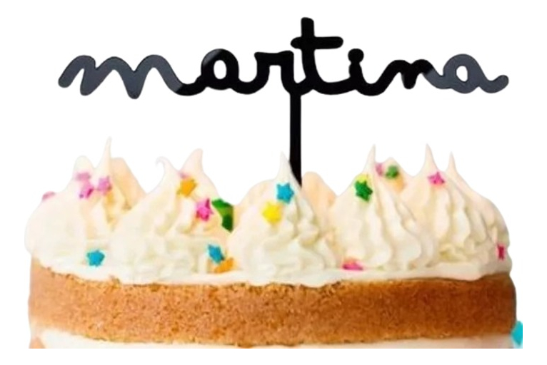 Topper Adorno Torta Cake Pinche Nombre Personalizado