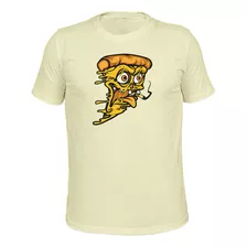 Camiseta Plus Size Tecido Macio Pizza Mau