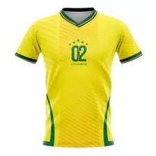 Camisa Brasil Masculina Futebol Retrô Seleção Copa 2002 R9