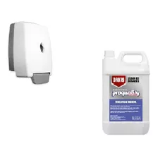 Dispenser Inoxidable + Bidón De 5 L De Jabon Liquido - Anmat