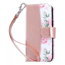 Ulak Compatible Con iPhone 12 Mini Funda Tipo Cartera Con