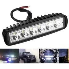 2 Exploradora Lineal 8000lm 6 Led Fija Moto/carro Blanca