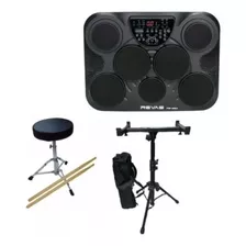 Kit Bateria Eletronica Revas Roland Pb350 C/ Estante + Banco