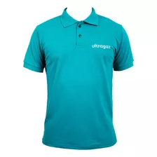 Camisa Polo Verde Piscina Ultragaz Bordado P Ao Gg