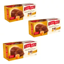 3un Bolo Coberto De Chocolate Sabor Pão De Mel Linha Premium