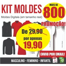 Kit Moldes De Roupas 200 Modelos 800 Moldes E Tamanhos