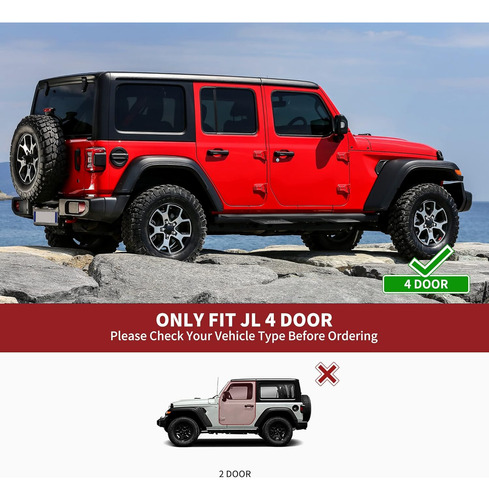 Estribos Compatibles Con Jeep Wrangler Jl 2018-2024 De 4 Pue Foto 2