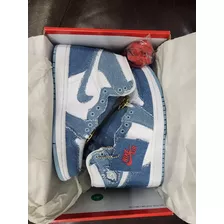 Tenis Mujer Aj1 Jordan Deportivo Mujer Mezclilla Talla 3.5 