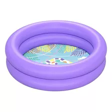 Pileta Inflable Bebes Niños 2 Anillos 61 Cm - Rosa O Celeste