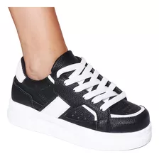 Zapatillas Urbanas Plataforma Sneakers Mujer Eco Cuero Tini