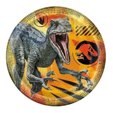 24 Platos Jurassic World 9in Alimentos Fiesta Dinosaurios U