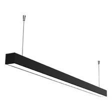 Colgante Tubo Led Blanco Moderno Oficina Estudio 18w Line Color Negro