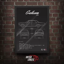 Quadro Ford Galaxie Ltd 1976 - Poster Carro Interlakes