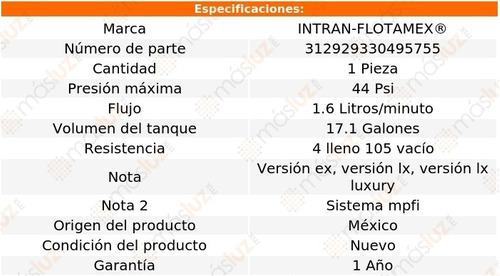 Mdulo Bomba Combustible 1.6 L/min Sportage V6 2.7l 05/10 Foto 2