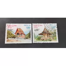 Sello Postal - Laos - Pagodas 1982