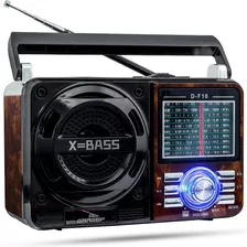 Rádio Retro Vintage Antigo Portátil Am Fm Sw Mp3 Usb Bateria