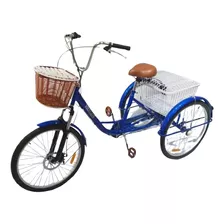 Triciclo Bicicleta R24 6 Cambios Para Adultos 