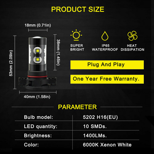 Kit De Faros Led 9005+h8/h9/h11 Y Luces Antiniebla H16 6000k Foto 8