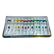 Pinturas Acrilicas Set 12 Colores De 12cc Ofimak