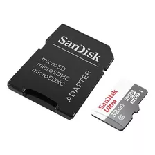 Cartão De Memória Sandisk Sdsqunb-032g-gn3ma Ultra Com Adaptador Sd 32gb