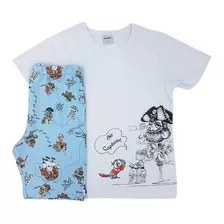 Pijama Infantil Menino Verão Capitão Pirata Rovitex 4 A 10