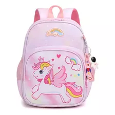 Mochila Pre Escolar Niñas De Unicornio Pony Con Llavero Cole